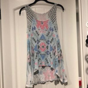 Aztec Print Tank Top